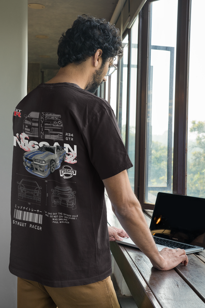 Y&D: Nissan GTR-34 Themed Unisex T-shirt