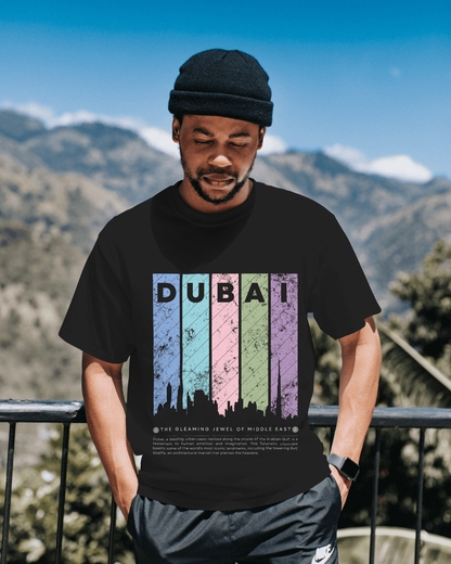 Y&D Dubai Skyline Colorblock Tee