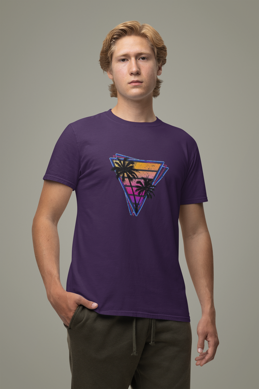 Y&D: Retro Cyber Sunset Men's T-Shirt