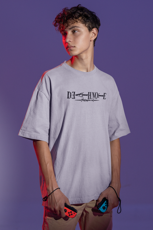 Y&D Shadowed Justice: Light Yagami Inspired  Unisex Oversized Tee